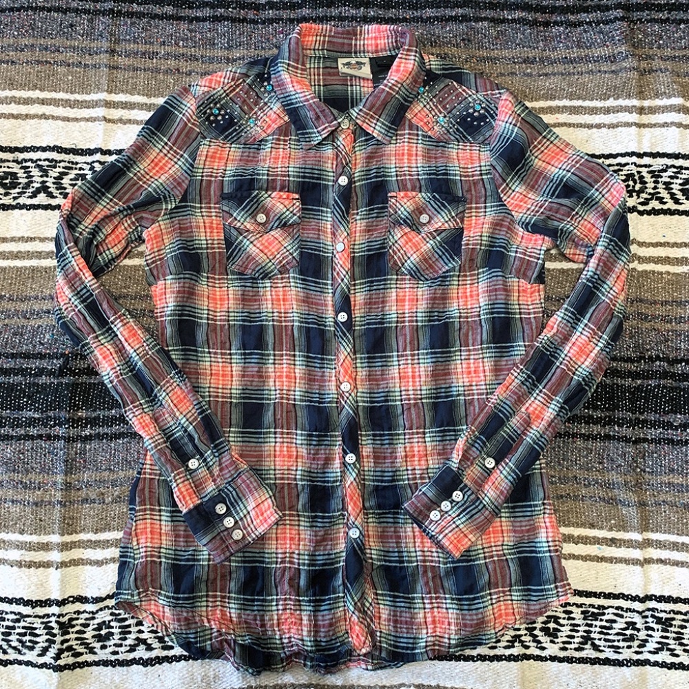 Harley-Davidson Womens Plaid Longsleeve Shirt